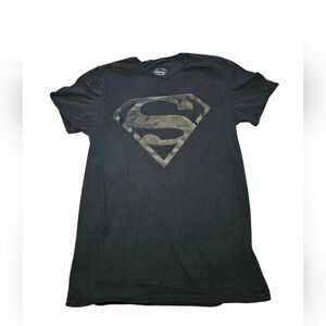 Used, Small Womens DC Comics Black and Gold Superman Tee